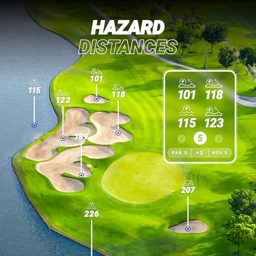 Blue Tees Golf Player+ GPS Speaker with Touch Screen Display, 10+ Hours Battery, 40,000+ Courses, Visual + Audible Distance, Hazard Distance - IPX7 Waterproof (Black) - Image 6